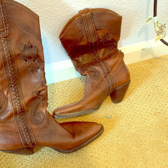 LADY COWBOY BOOTS WITH HEEL - Picture 1 of 1